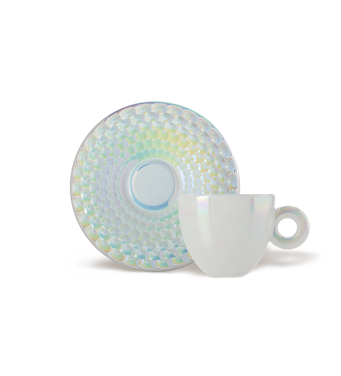 John Armleder: 2 cappuccino kop en schotel - 2025