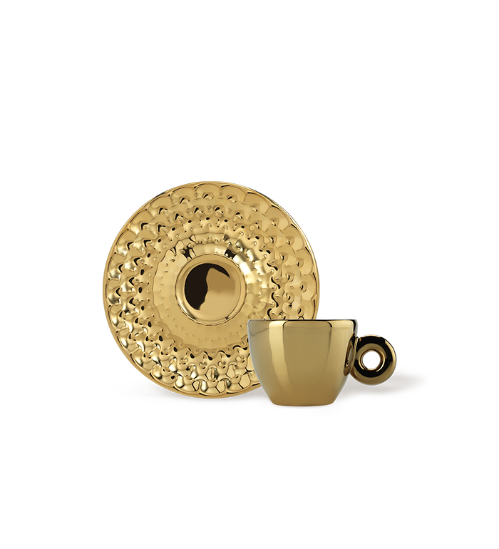 John Armleder: 4 espresso kop en schotel - 2025