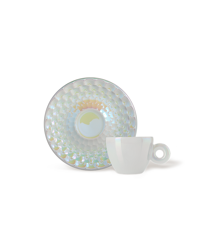 John Armleder: 4 espresso kop en schotel - 2025