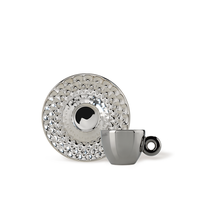 John Armleder: 4 espresso kop en schotel - 2025