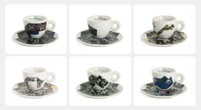 illy art collection- 2005 Michael Beutler Gift box : 6 espresso cups
