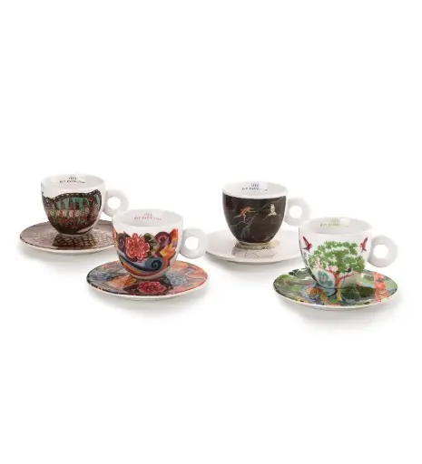 [24954] BIËNNALE 2024 - SET MET 4 CAPPUCCINO KOPJES