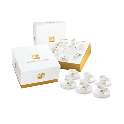 [21552] illy Heritage Collectie - 6 espresso kopjes en schotels