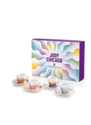 [24625] Judy Chicago 4 espresso kopjes en schotels