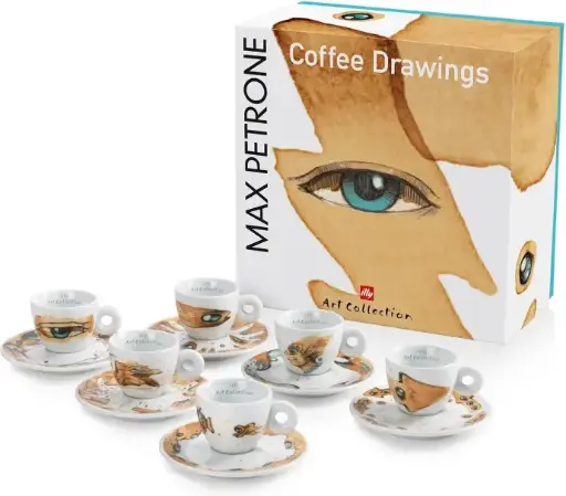 [22278] illy art collection- Max Petrone 6 espresso kopjes