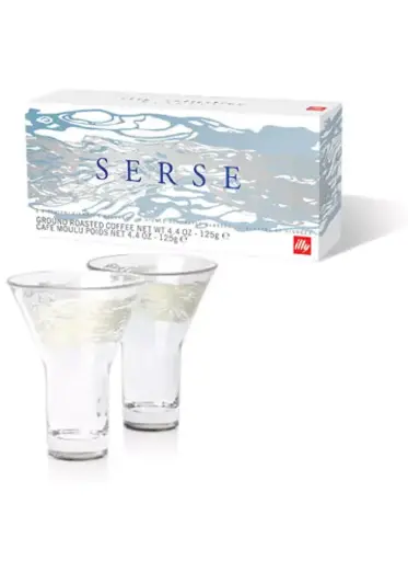 [ARTCOLLECTION45] Serse Gift box : 2 kristallen glazen + 1 bl illy