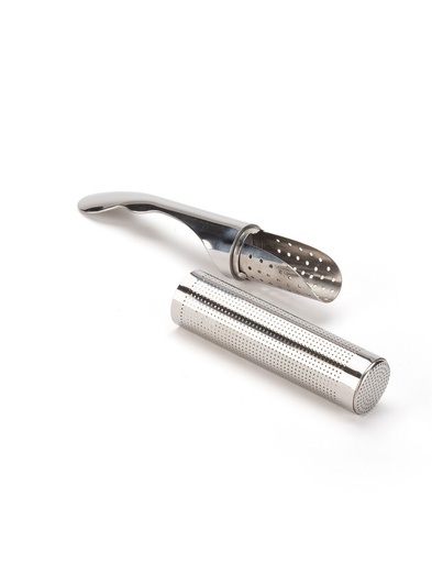 [D9038] Dammann Frères stainless steel cylindrical infuser